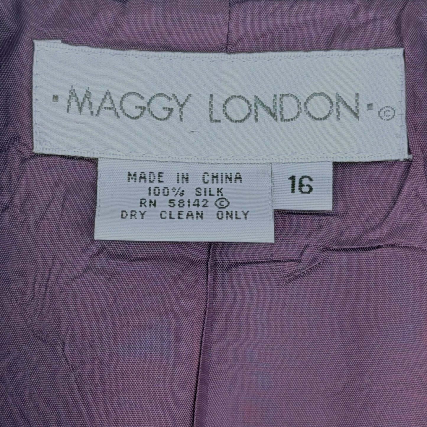 Maggie London Purple Embroidered Lapel Business Office Holiday Party Blazer 16