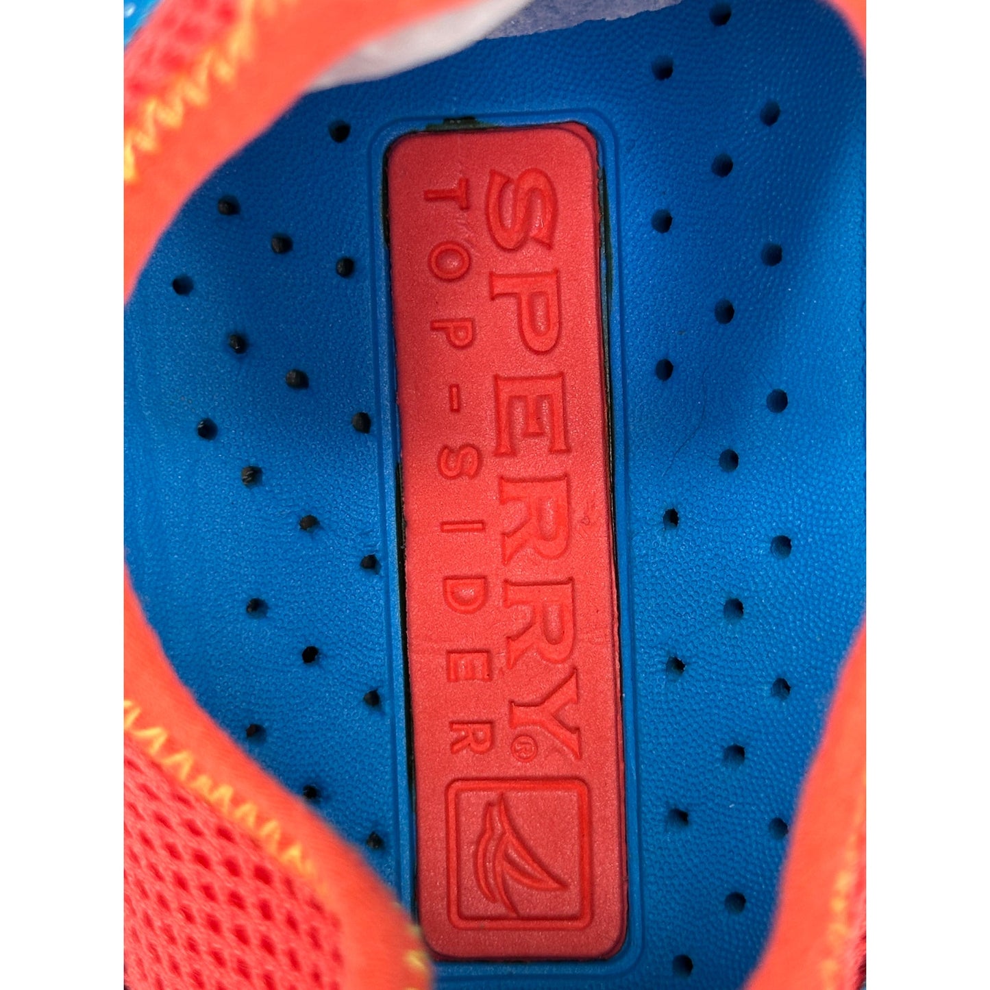 Sperry Top Sider H2O Lace Up Recreational Sneaker Blue Orange 10M