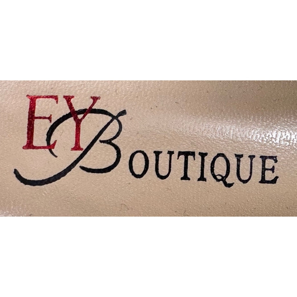 EY Boutique NWOT Leapard Print Open Toe Sling Back Chunky Heels T4708 7M