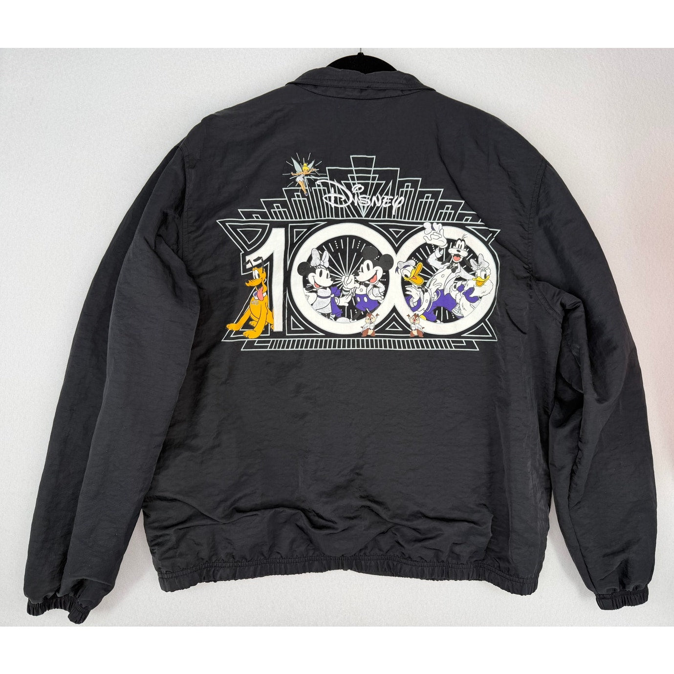 Disney 100 Year Windbreaker Jacket Mickey & Friends Full Zip Lined Adult L