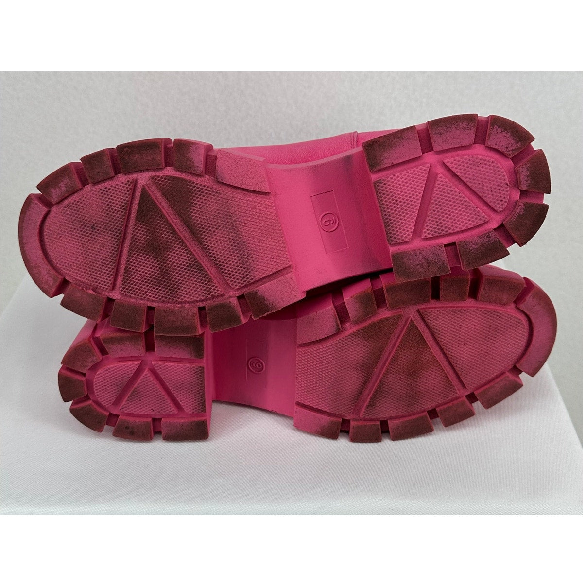 MIA Ivy Hot Pink Lug Ankle Chunky Heel Booties 9M