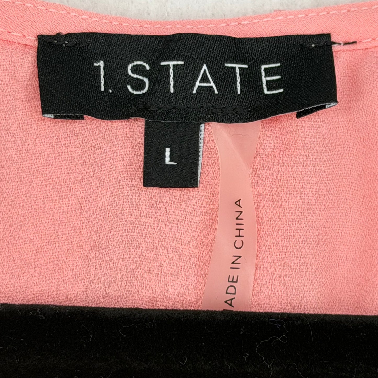 1. State Sweet Nothing Rose Sheer Flowy Whimsical Feminine Coral Top L NWT