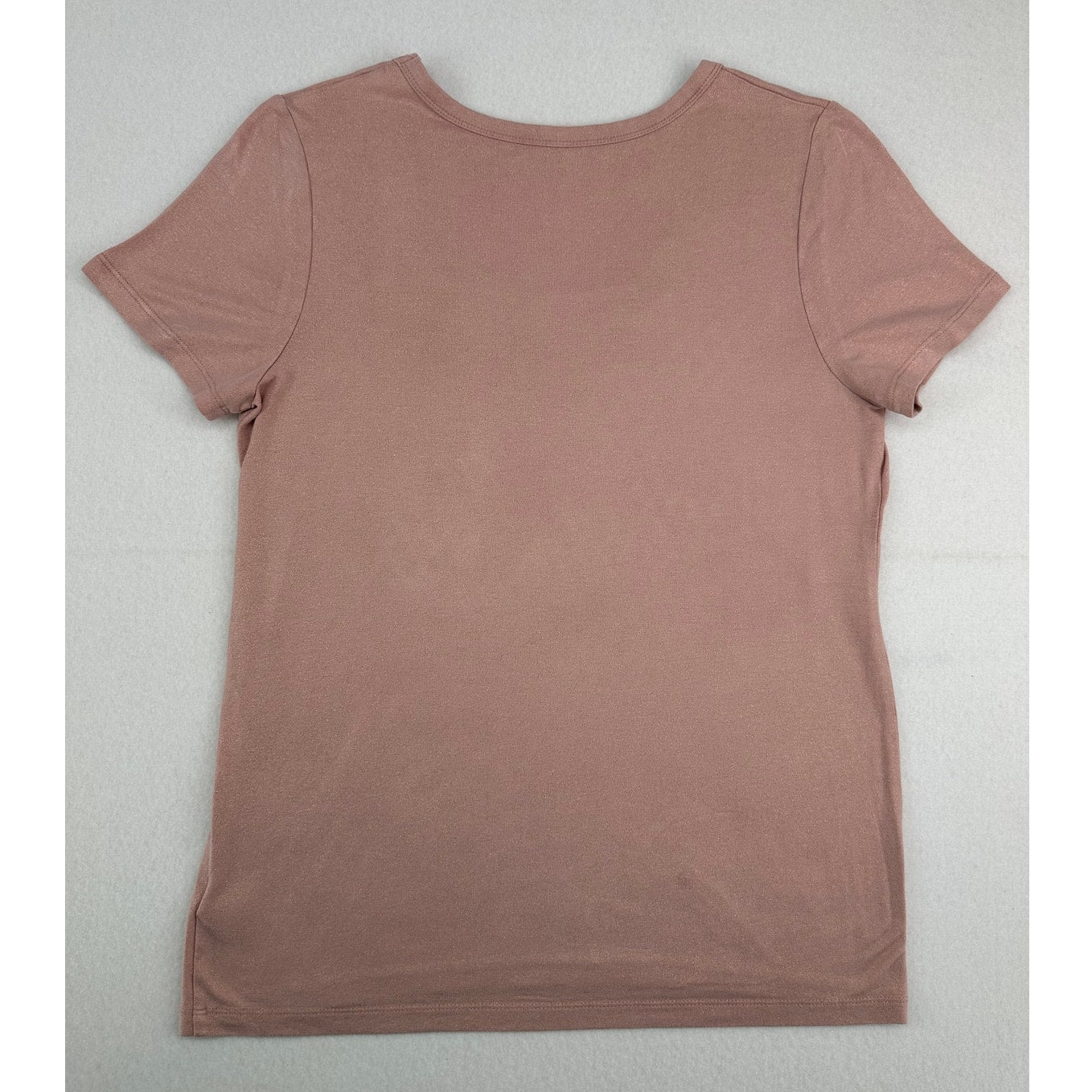 A New Day Pink Sparkle Round Neck Short Sleeve Casual T Shirt M
