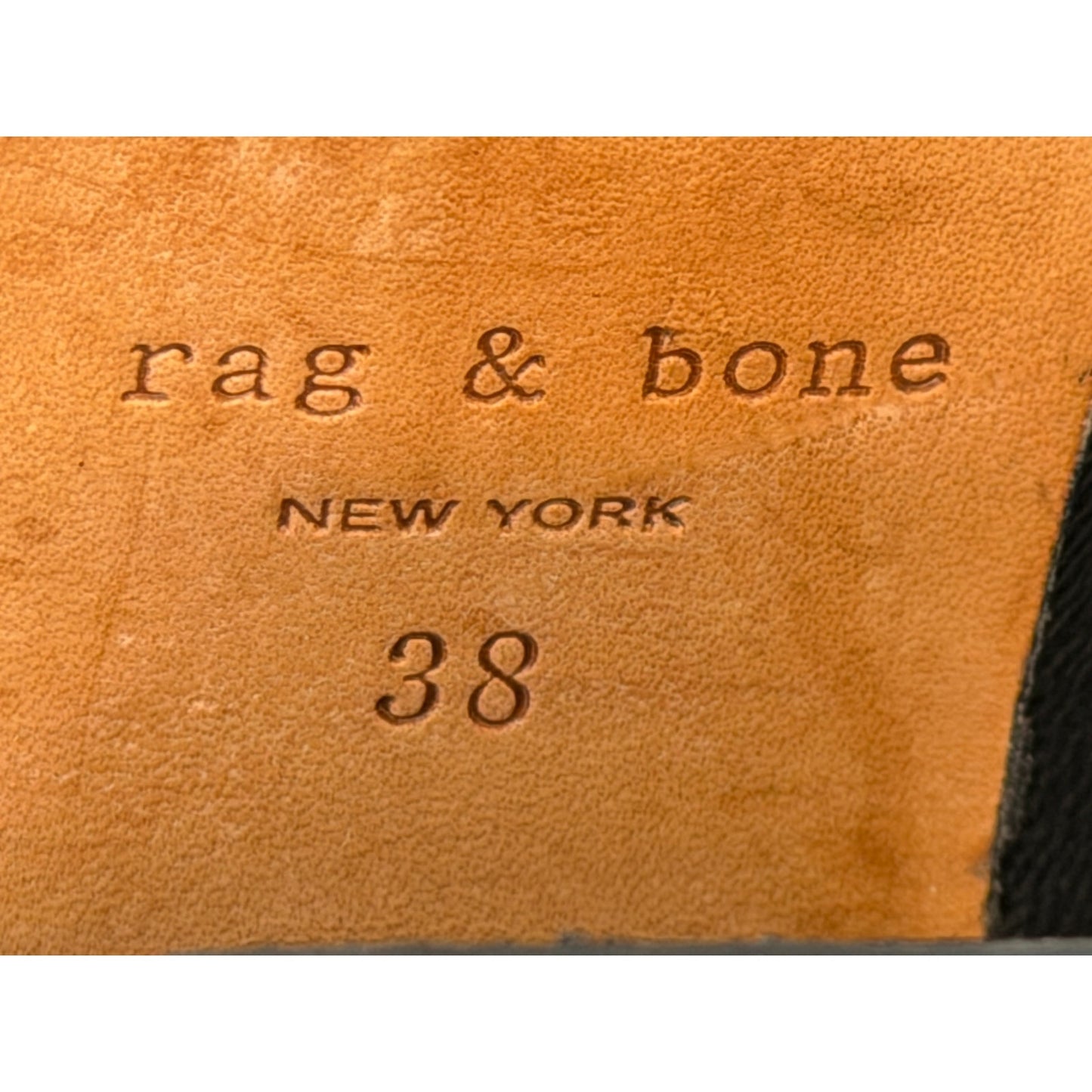 Rag & Bone Classic Newbury Leather Stacked Heel Leather Ankle Boots 8