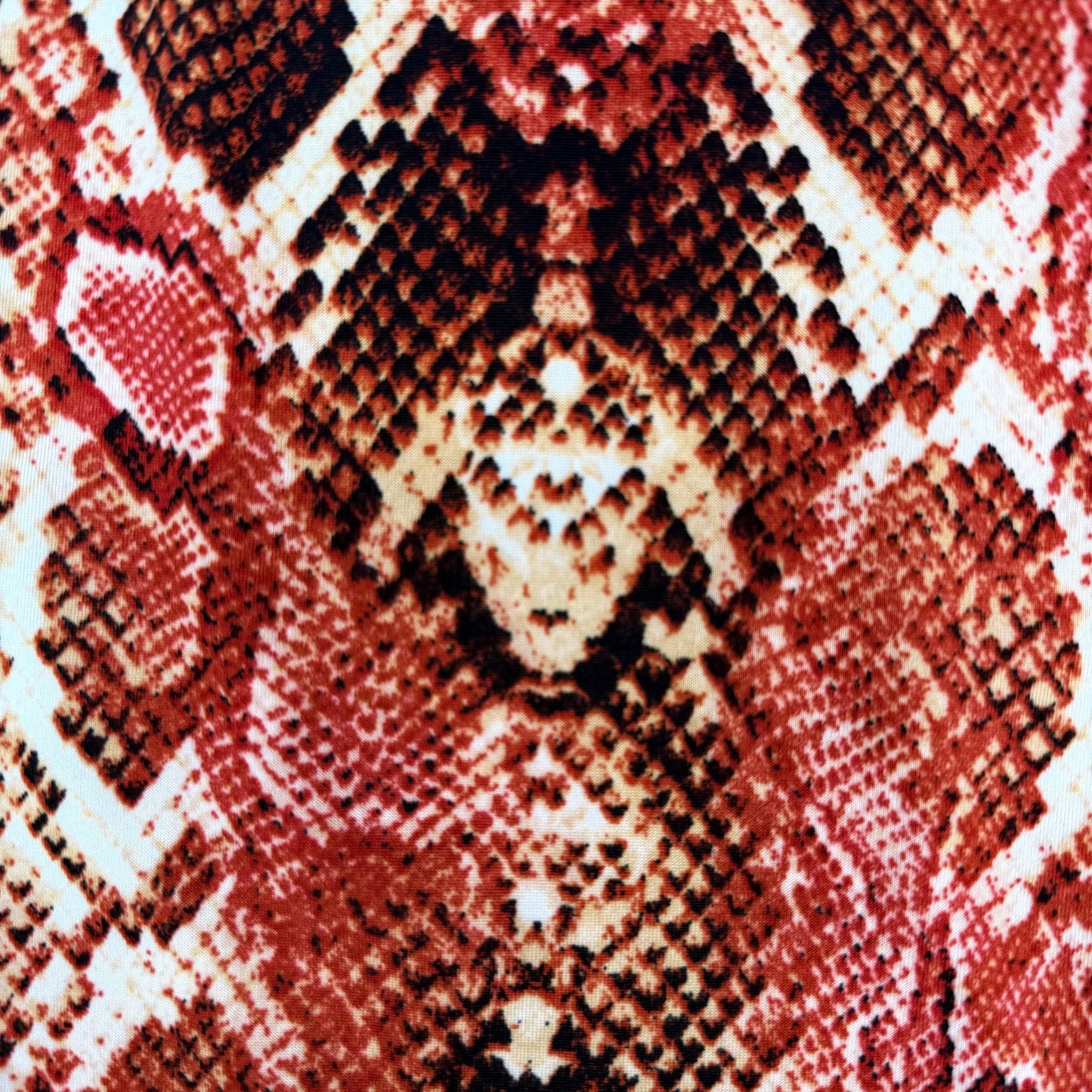 Urban Rose Orange Snakeskin Animal Print Midi Skirt Glam Bold Streetwear  L NWT