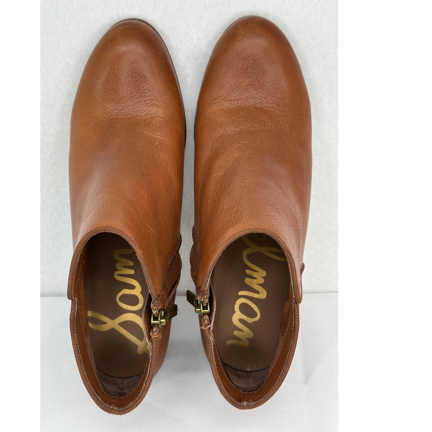 Sam Edelman Brown Leather Petty Low Ankle Boots 7M