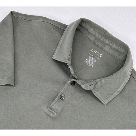 Apt 9 Green Polo Style Short Sleeve Shirt XL Casual Cotton