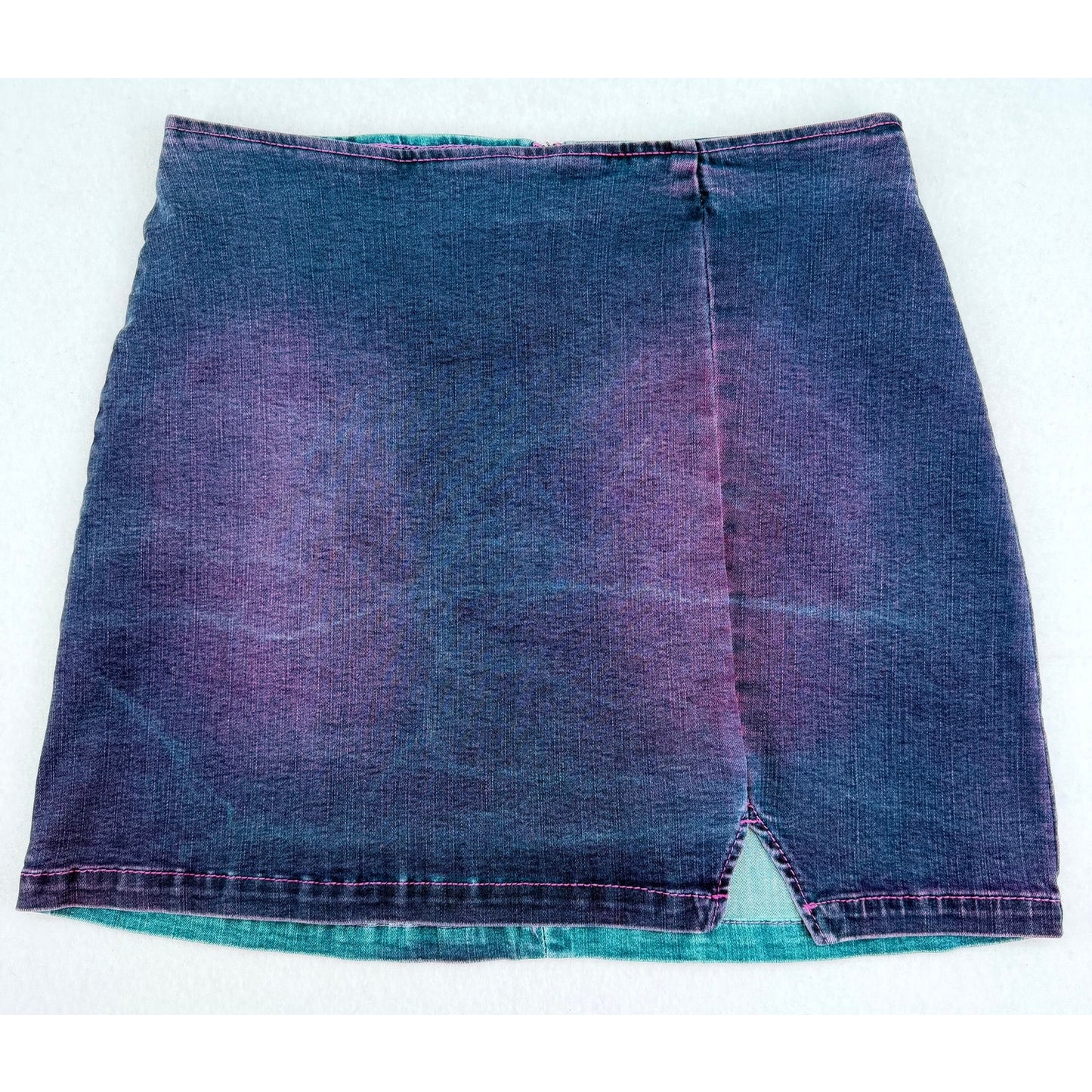 Wild Fable Purple Wash Stretch Jean Front Notch Punk Goth Y2K Mini Skirt 10