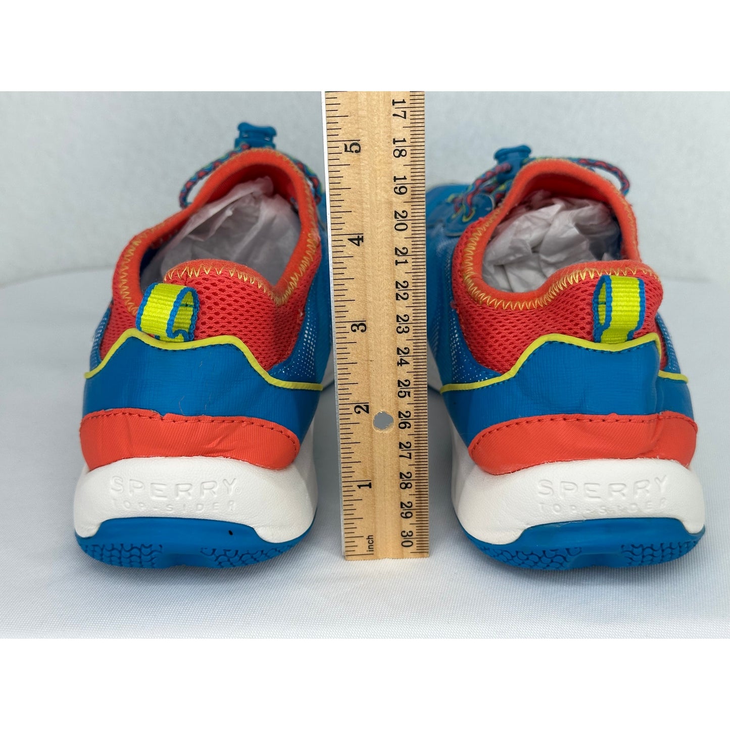 Sperry Top Sider H2O Lace Up Recreational Sneaker Blue Orange 10M