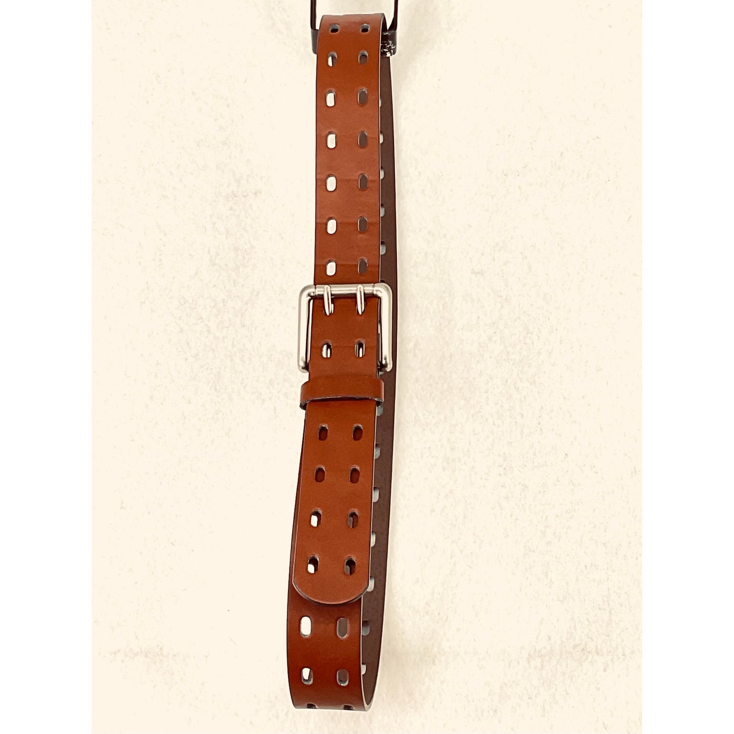 Brown Belt Double Hole Silver Buckle  L/G 43 inches
