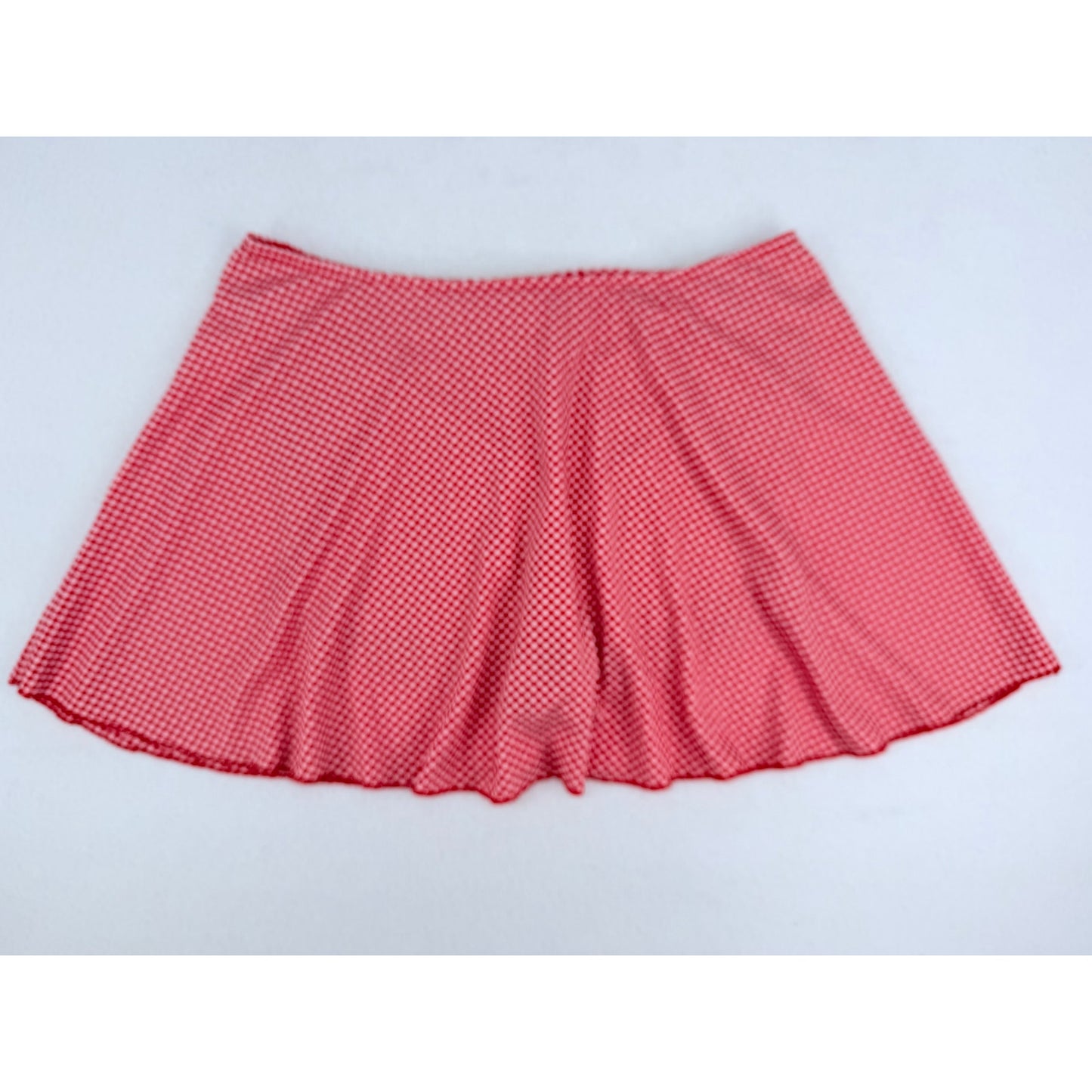 Wild Fable Red & White Plaid Seersucker Mini Skirt Shorts Summer Beach L NWT