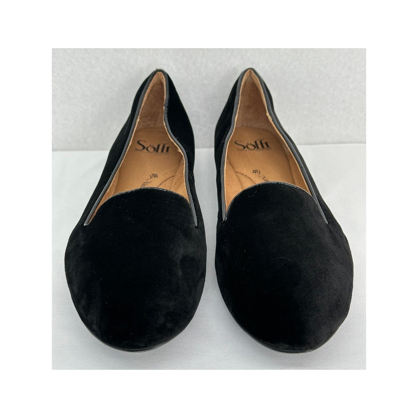 Sofft Beldon Black Velvet Slip On Almond Toe Loafers 1101331 NWT 10M