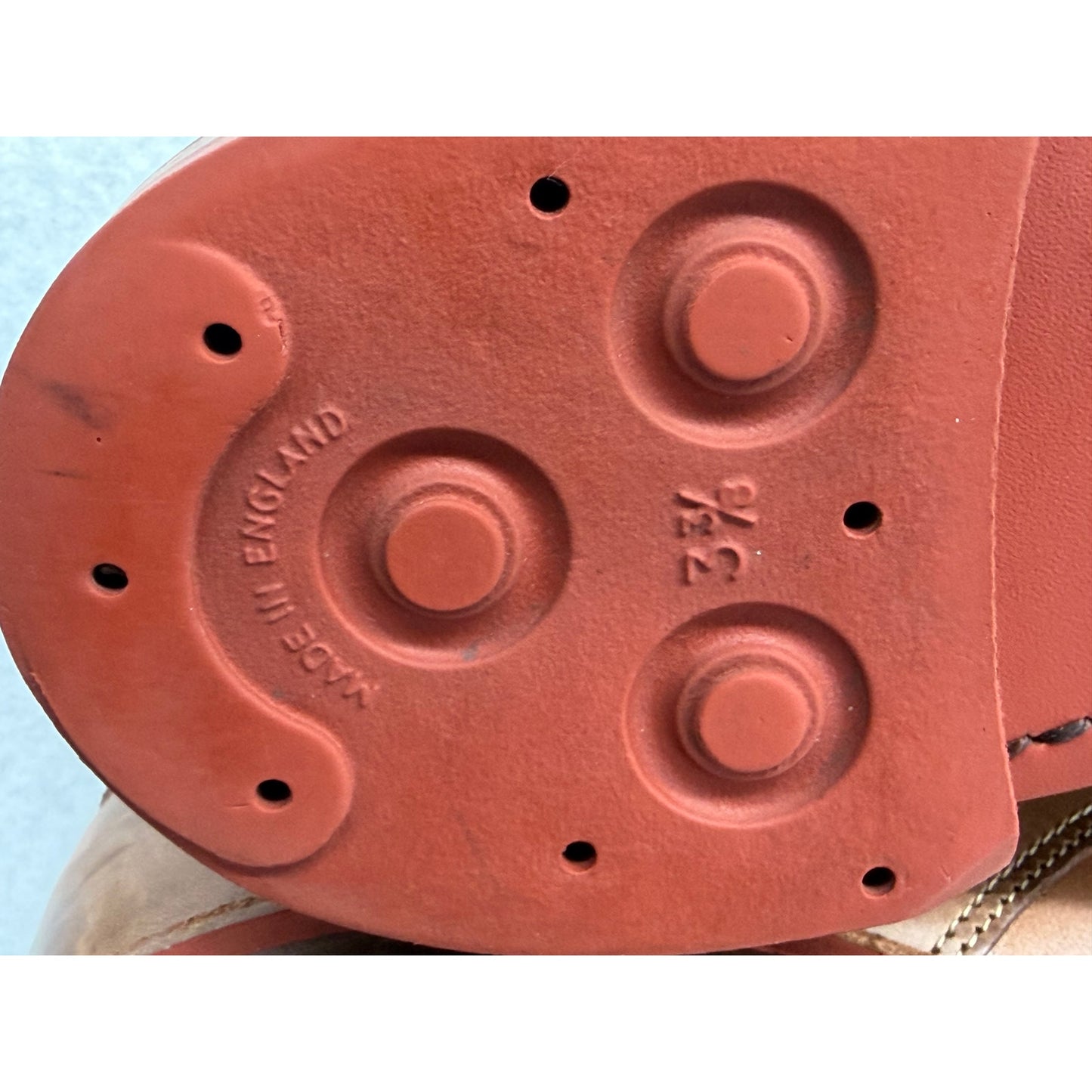 Allen Edmonds Cap Toe Derby Oak Street Brown Leather Dainite Rubber Soles 9.5