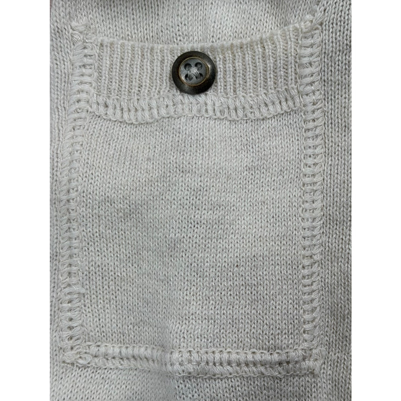 Sonoma Cream Fine Knit Pull On Raglan Long SleeveRibbed Cuffs Sweater XL