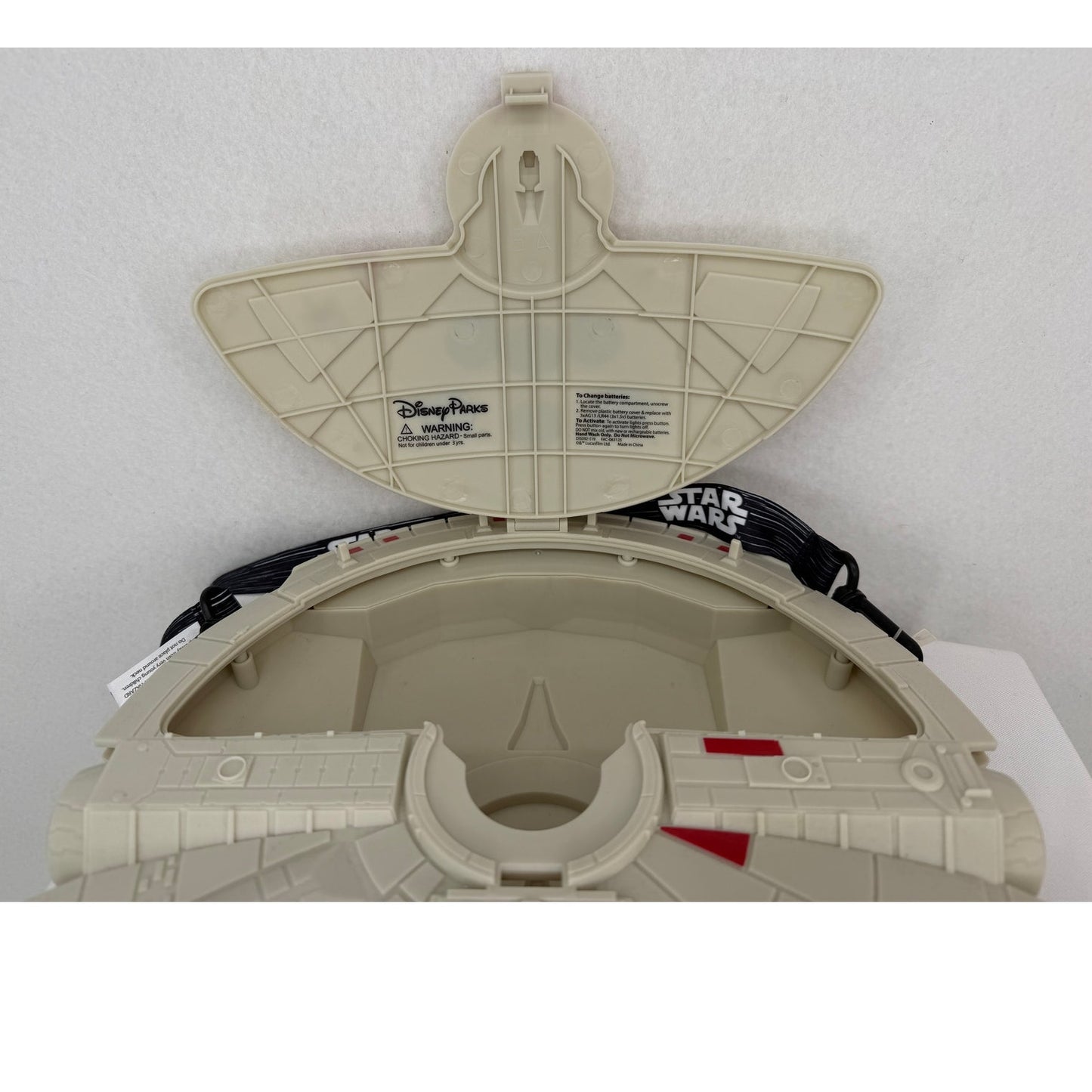 DISNEY PARKS Star Wars Millenium Falcon Light Up Popcorn Bucket With Strap NWT