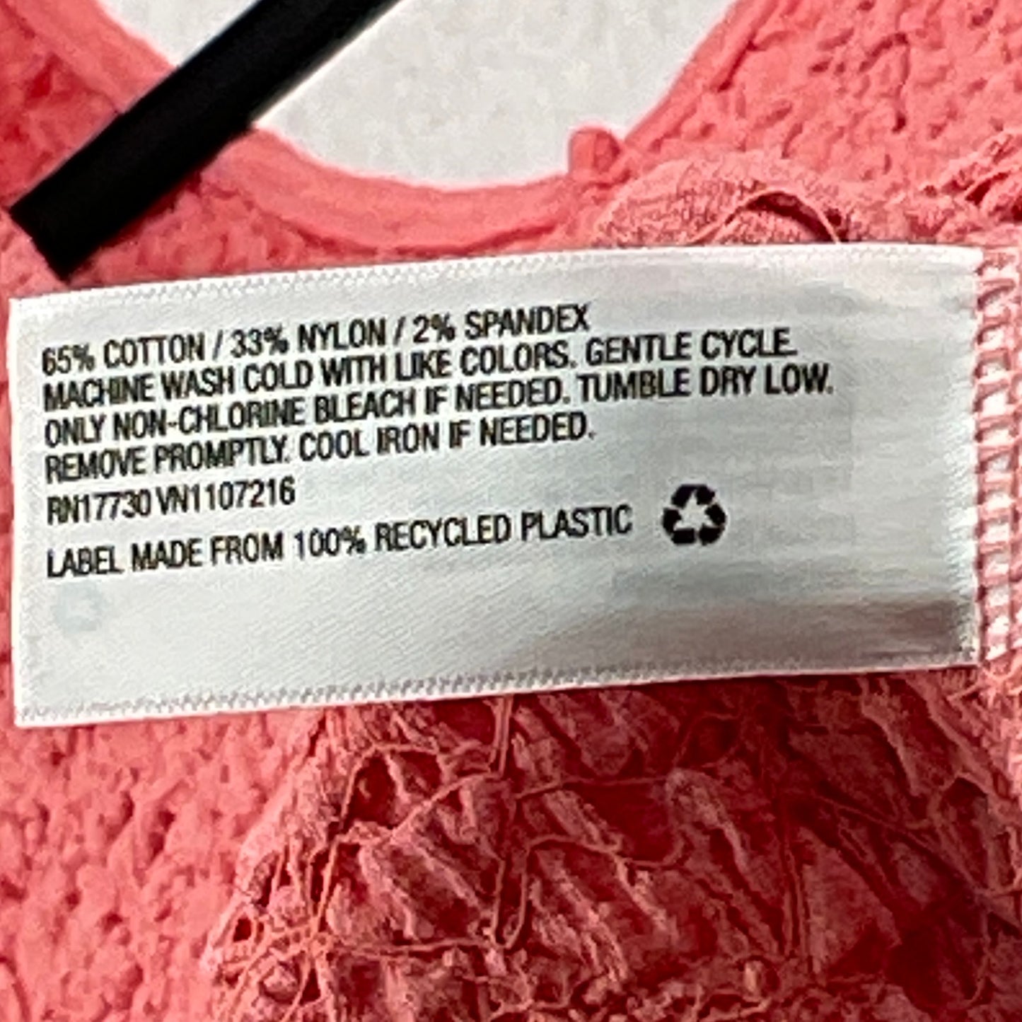 A New Day Coral V Neck, Sleeveless, Textured, Tank Top Women's M