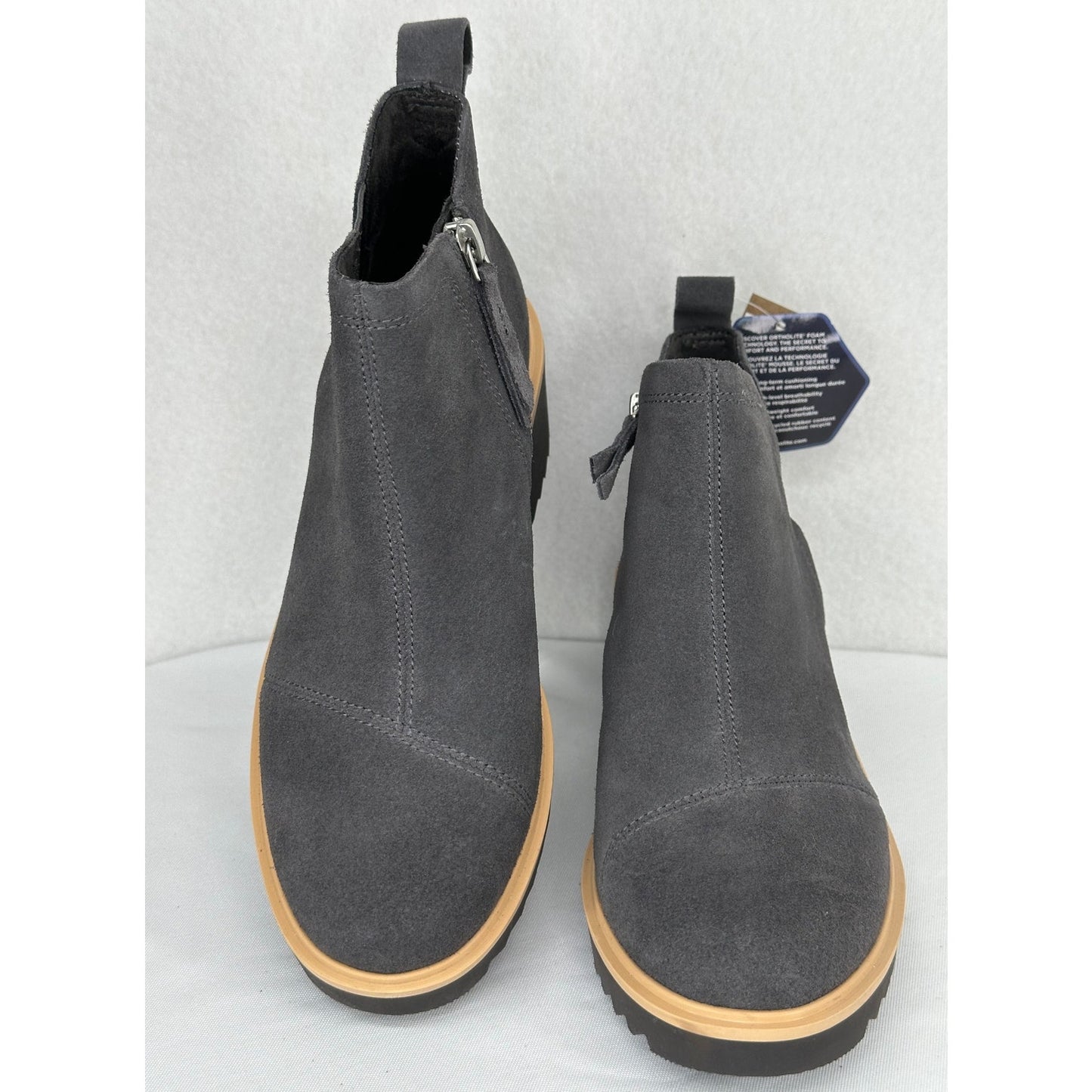 Toms NWT Women Maude Forged Iron Suede Side Zip Ankle Boots 7