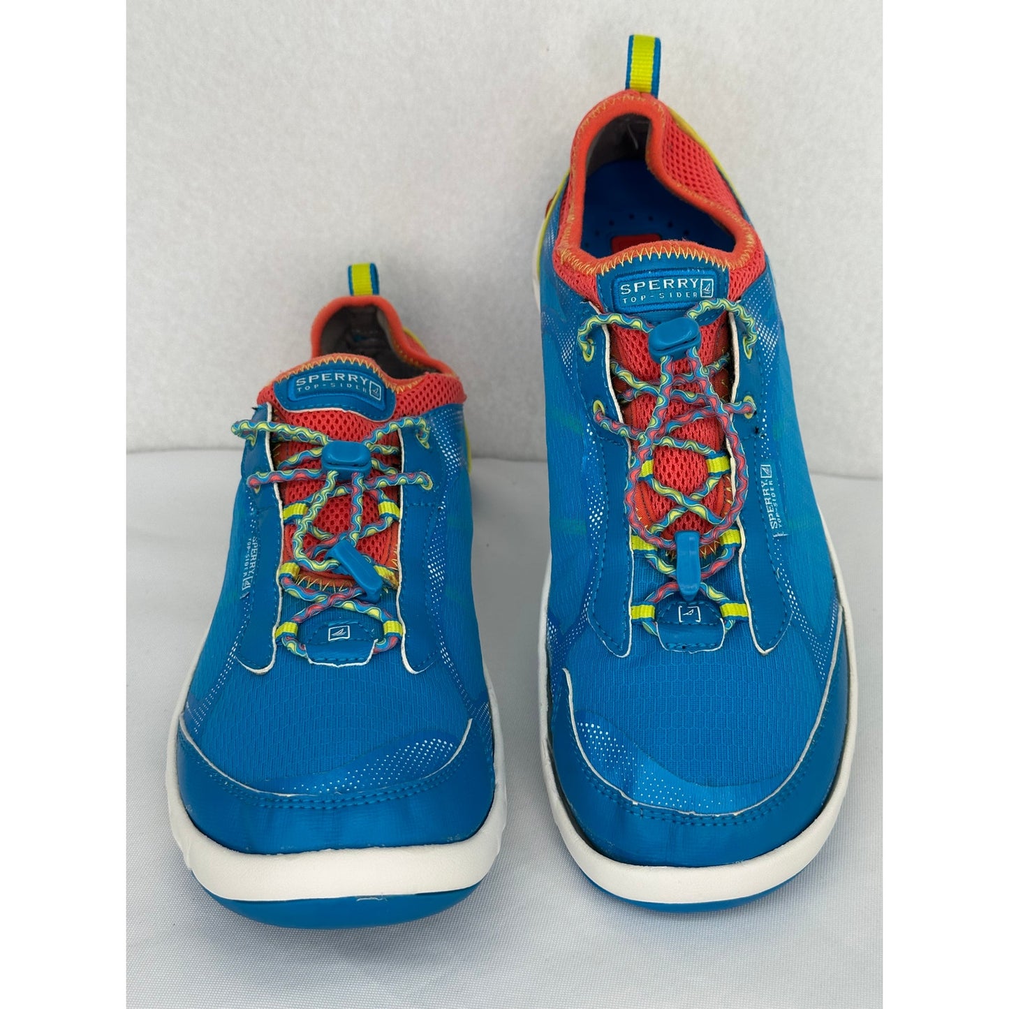 Sperry Top Sider H2O Lace Up Recreational Sneaker Blue Orange 10M