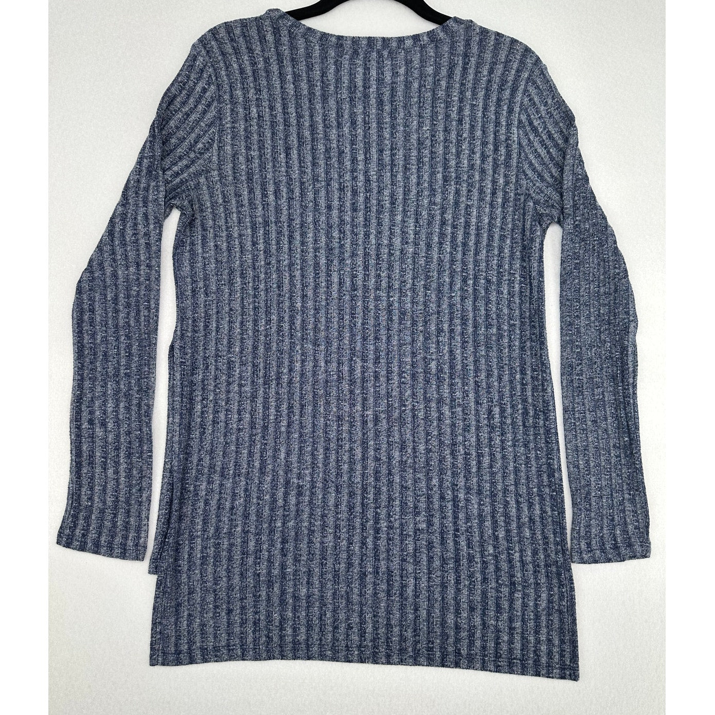 One Love Clothing Blue Stripe Tunic Top Bi-Level Casual Loungewear M