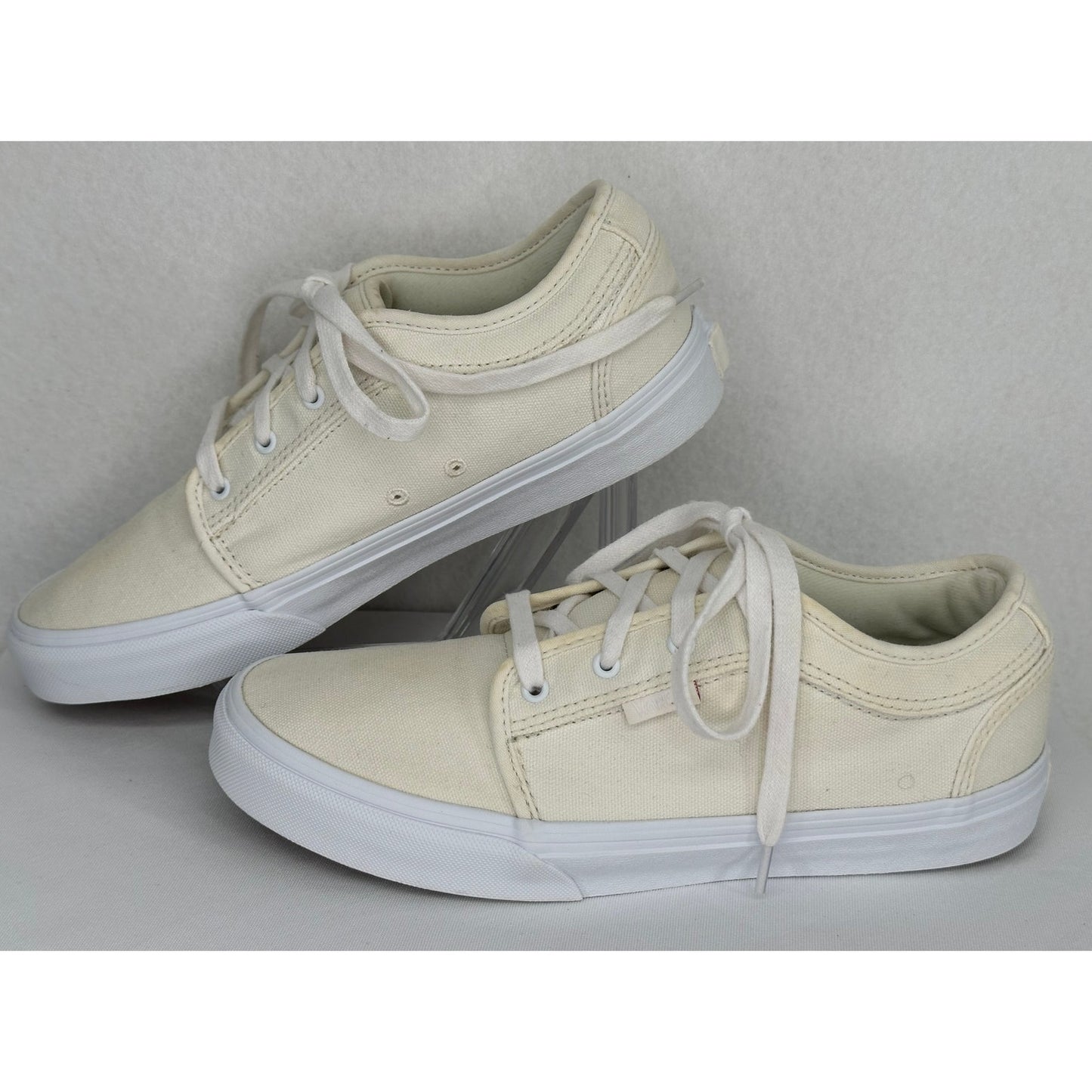 Vans Pro White Off The Wall Cushioned Canvas Low Top Sneakers Youth 6