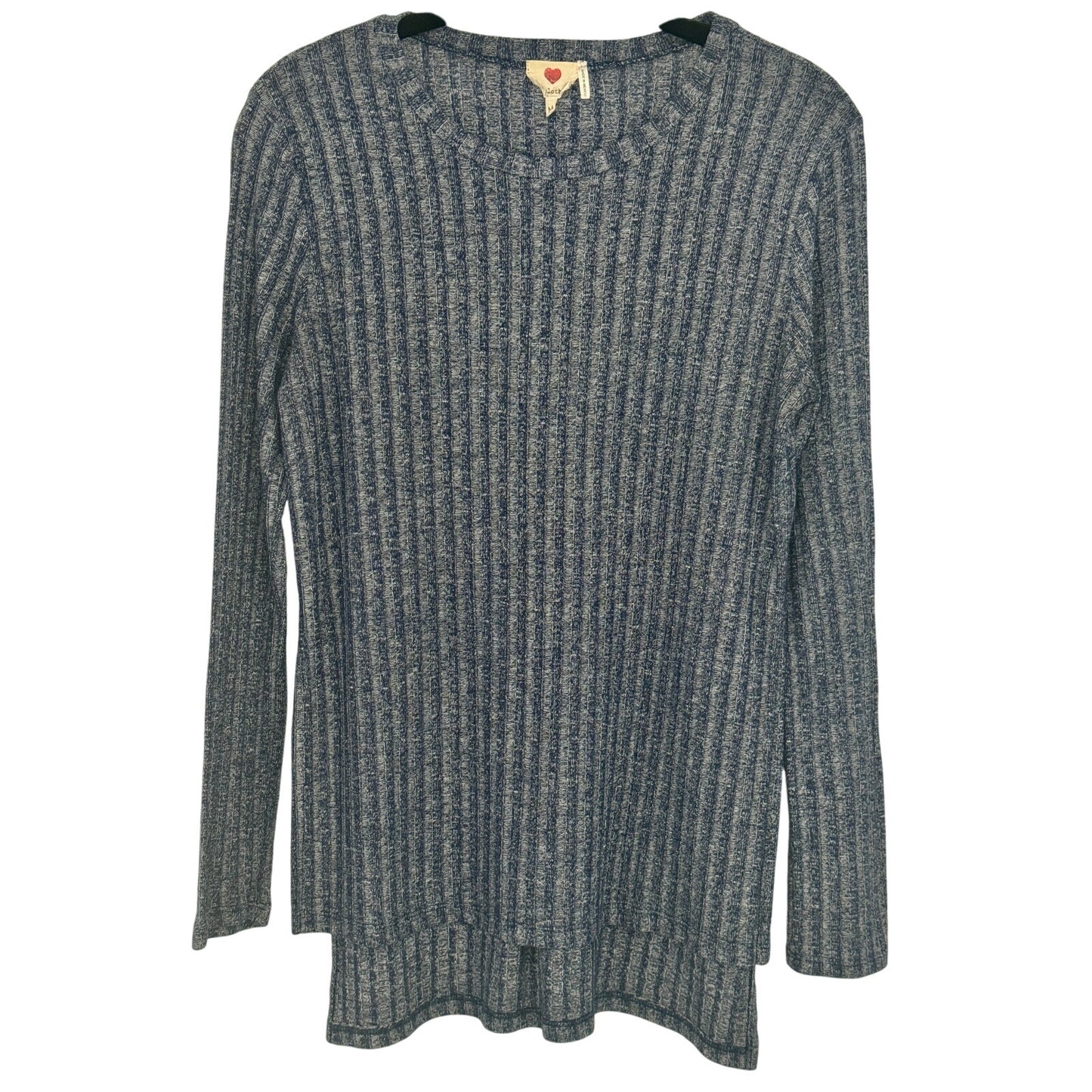 One Love Clothing Blue Stripe Tunic Top Bi-Level Casual Loungewear M