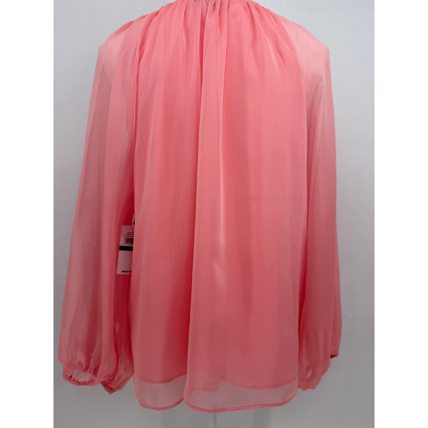 1. State Sweet Nothing Rose Sheer Flowy Whimsical Feminine Coral Top L NWT