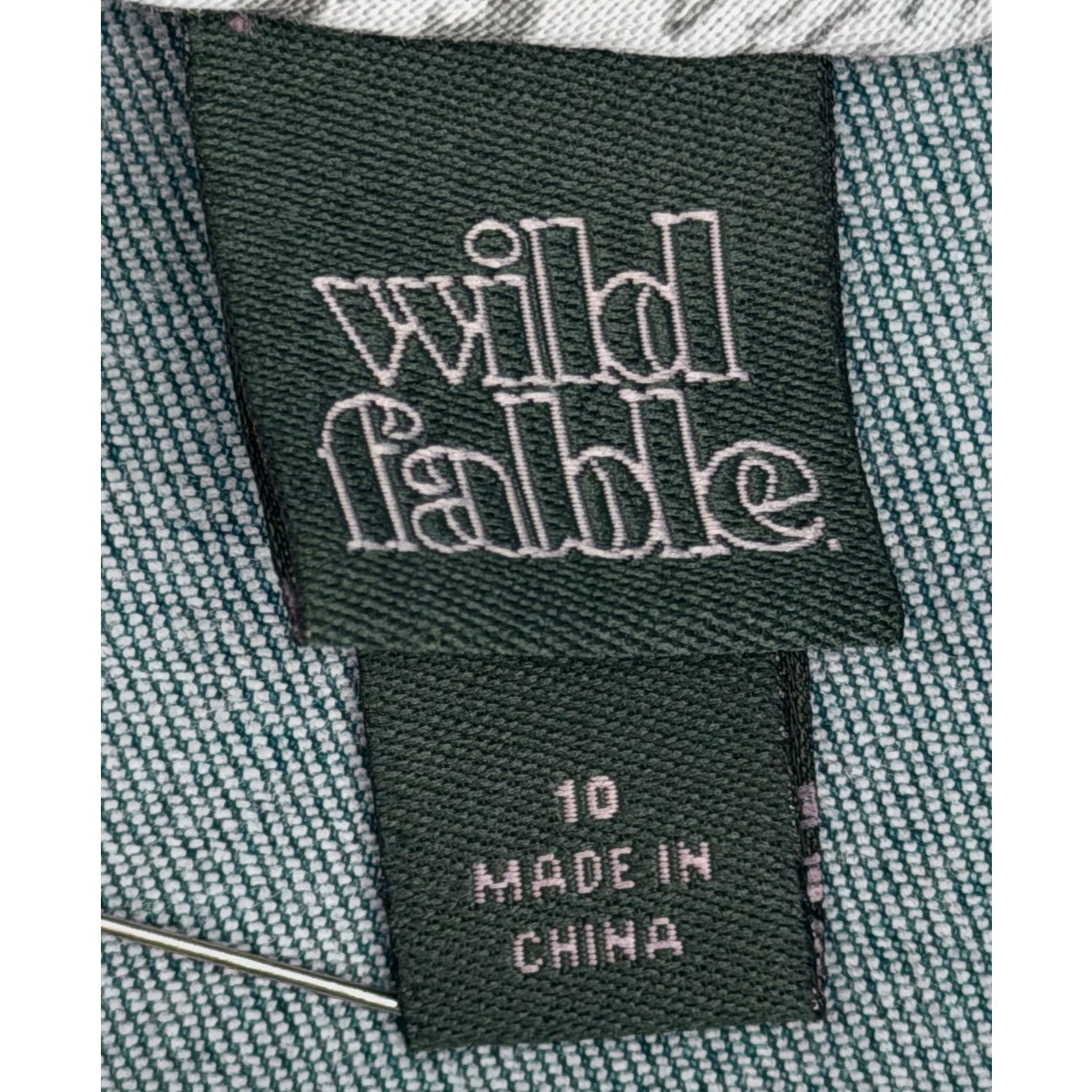 Wild Fable Purple Wash Stretch Jean Front Notch Punk Goth Y2K Mini Skirt 10