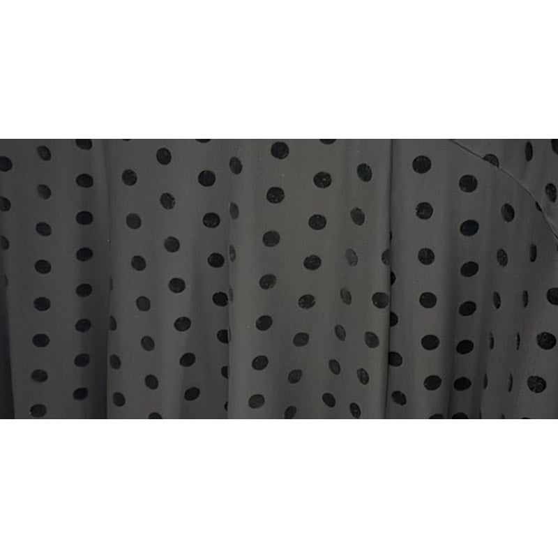 Siren Lily Black Polka Dot Long Flounce Sleeve V-Neck Lined Whimsy Dress L NWT