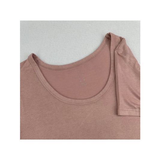 A New Day Pink Sparkle Round Neck Short Sleeve Casual T Shirt M