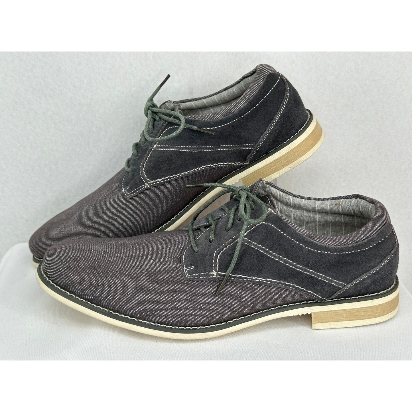 Steve Madden NWOT Gray Stoker Derby Leather Upper Rubber Outsole 11