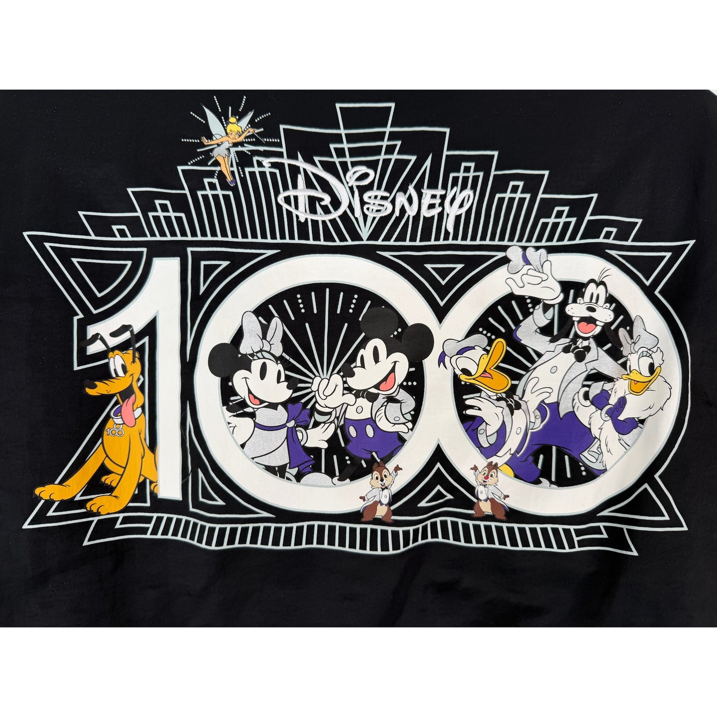 Disney 100 Year Windbreaker Jacket Mickey & Friends Full Zip Lined Adult S
