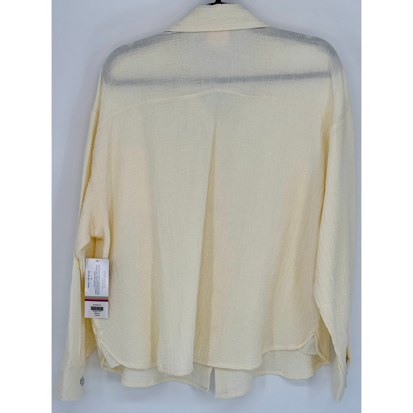 Club Social  Gauze Button Shirt Long Sleeve  NWT Size M