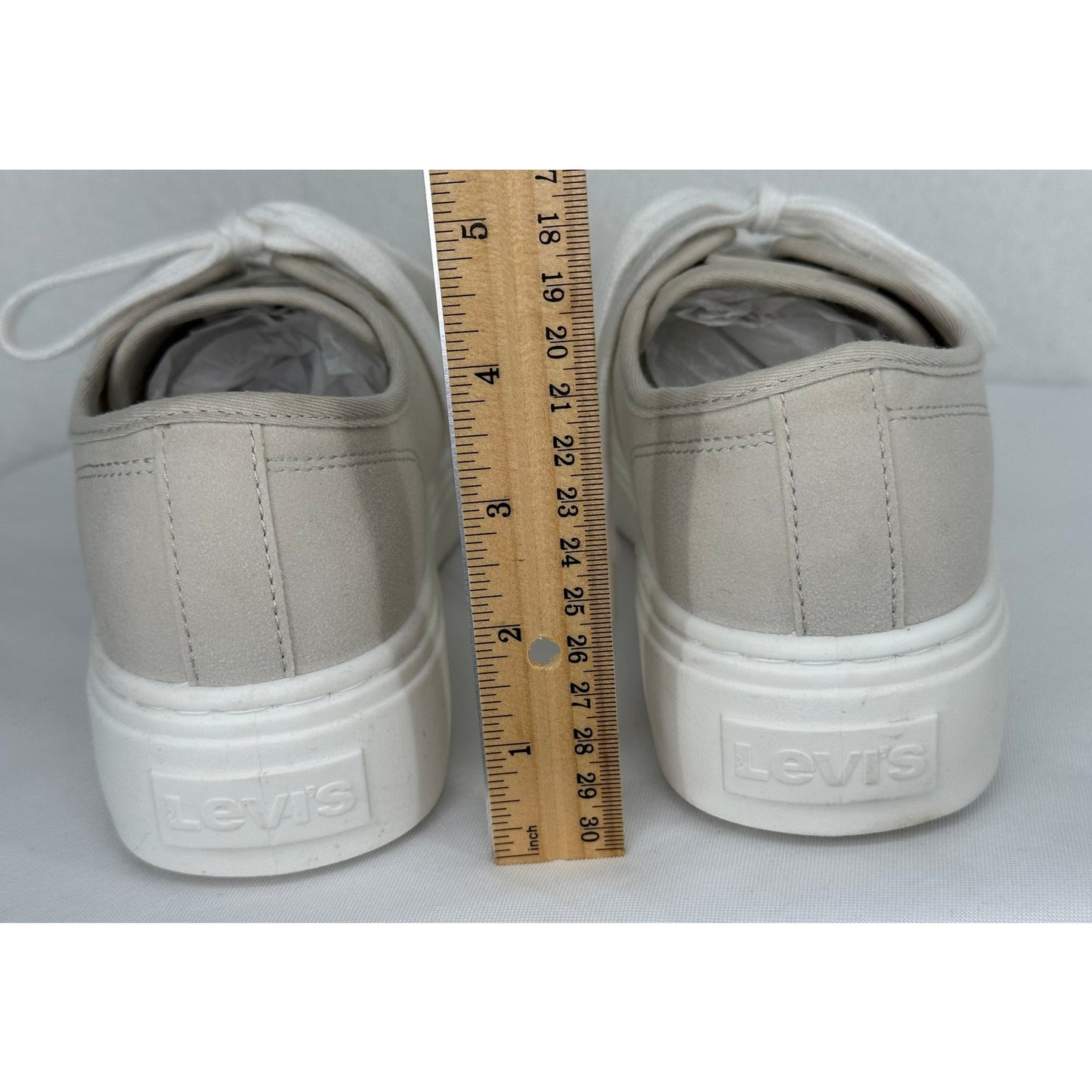 Levi's Dakota Synthetic Suede Low Top Casual Lace Up Stone Color Sneakers 7