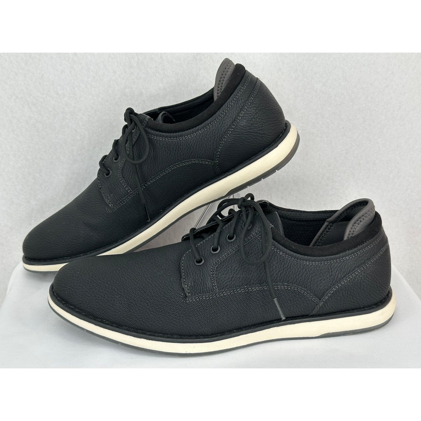 Aldo Luca Black Derby Casual Round Toe Lace Up Sneaker Shoes 9