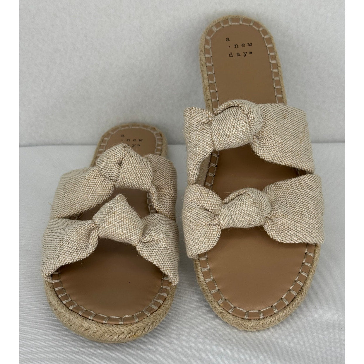 A New Day Women's Miriam Double Knotted Espadrille Slide Sandals 8 1/2