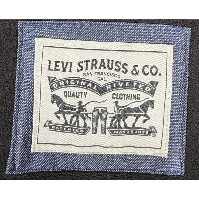Levi's Blue Soft Shell Classic Trucker Jacket Water Resistant Fleece Lined L