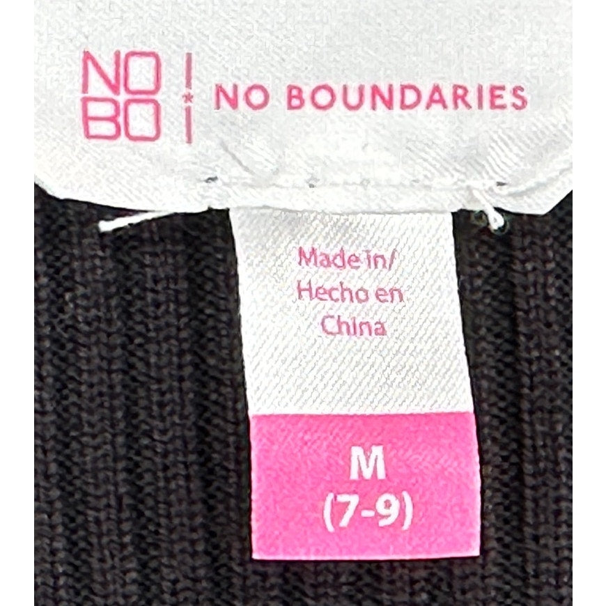 No Boundaries Black Long Sleeve Sweater with Sheer Sleeves Goth Party M (7-9)