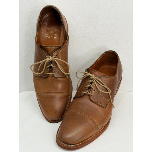 Allen Edmonds Cap Toe Derby Oak Street Brown Leather Dainite Rubber Soles 9.5