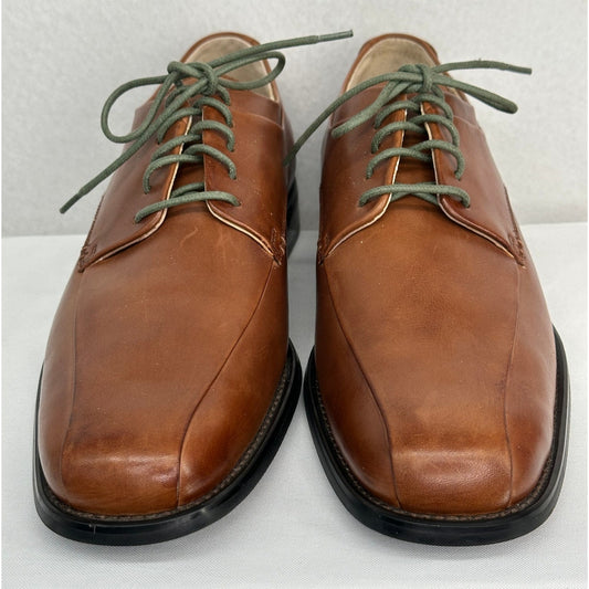 Calvin Klein Horatio Derby Brown Leather Lace Up Dress Shoes 11M
