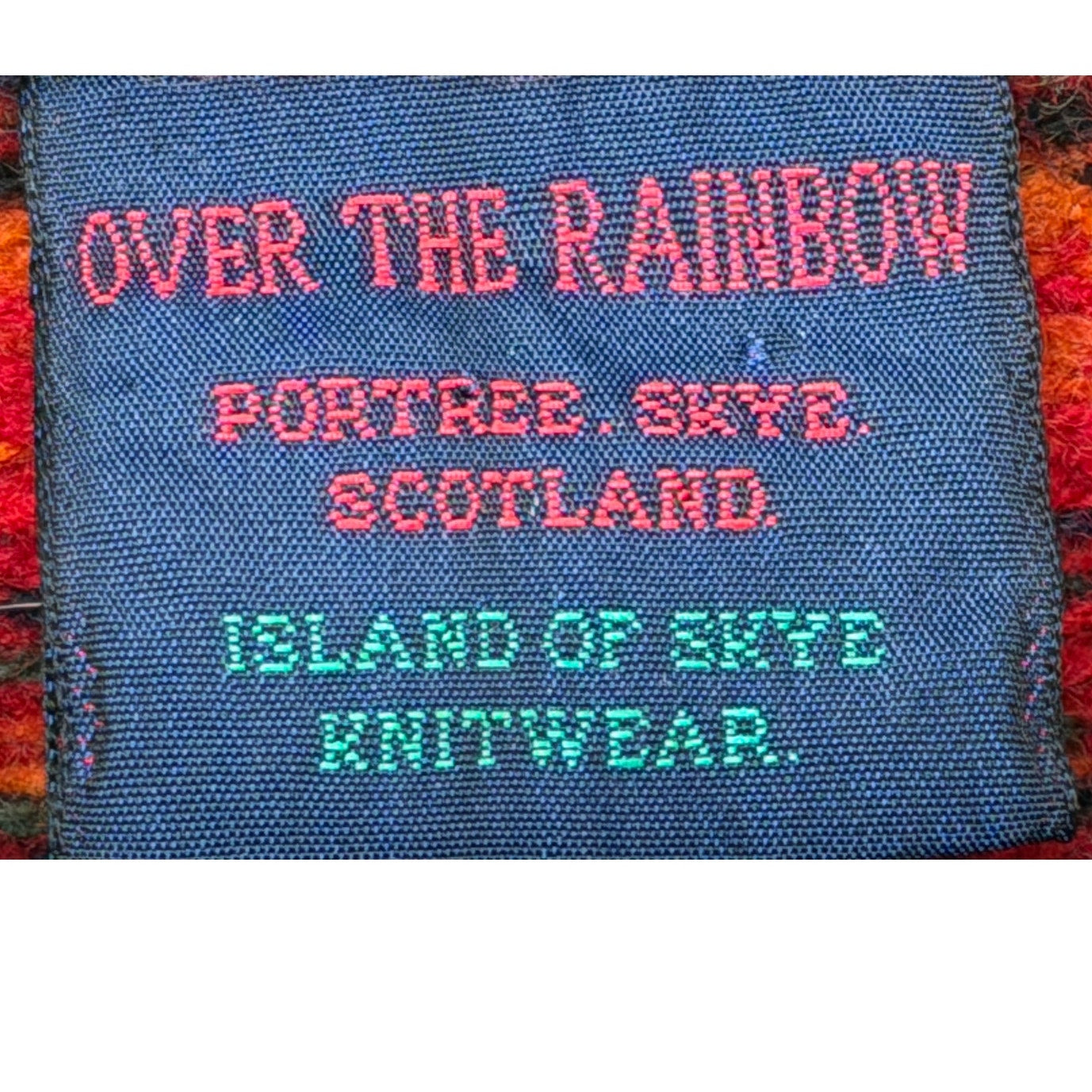 Over The Rainbow Orange Black Cardigan Sweater Made in Scotland S/M