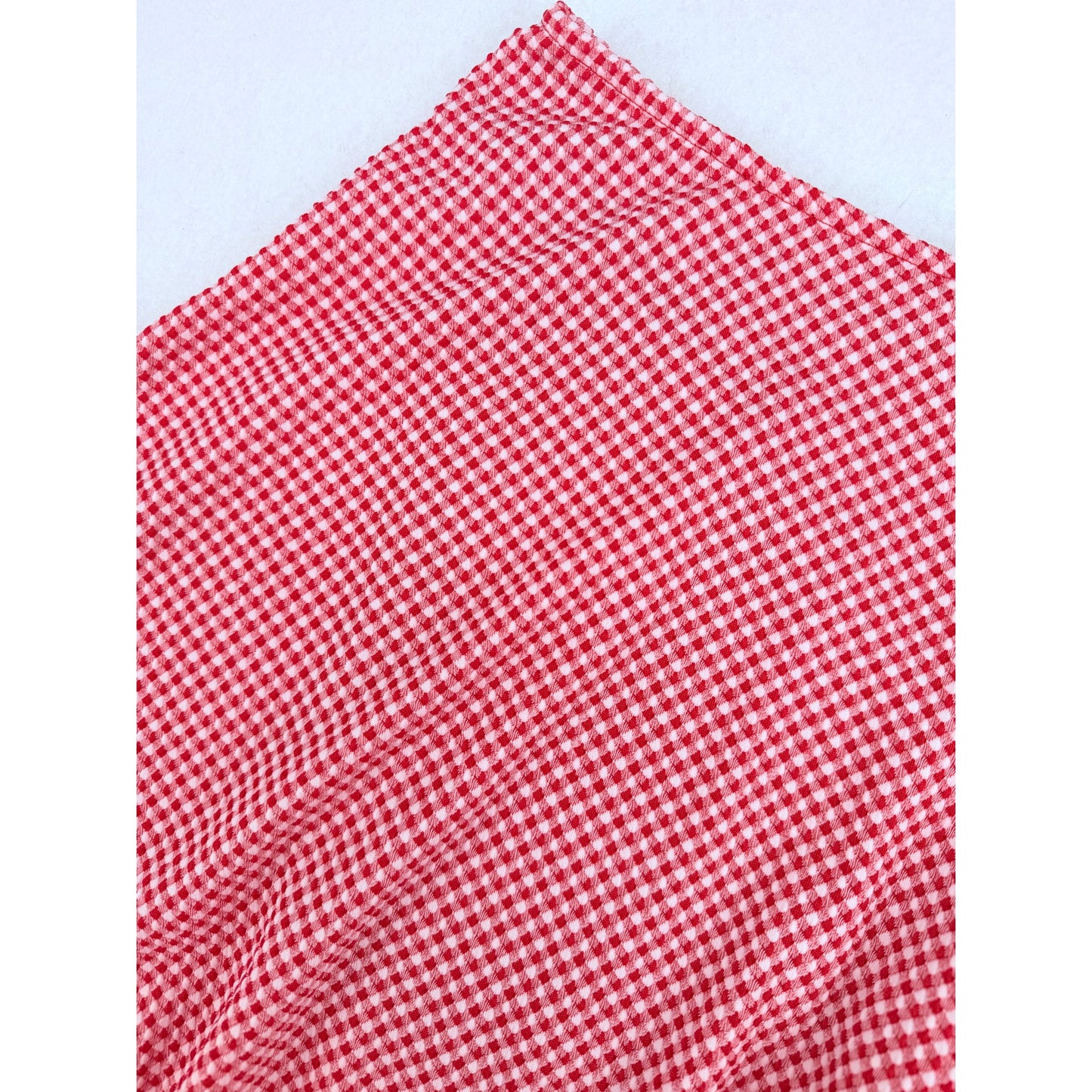 Wild Fable Red & White Plaid Seersucker Mini Skirt Shorts Summer Beach L NWT