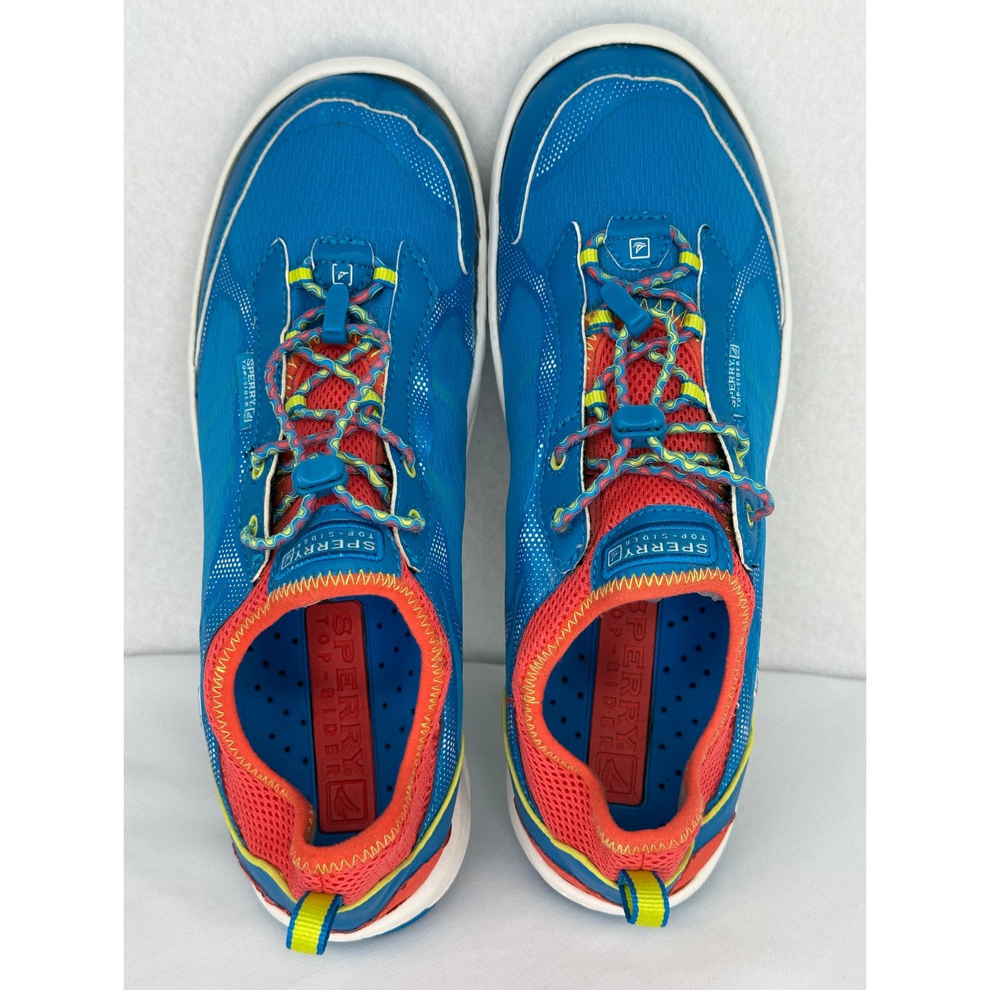 Sperry Top Sider H2O Lace Up Recreational Sneaker Blue Orange 10M