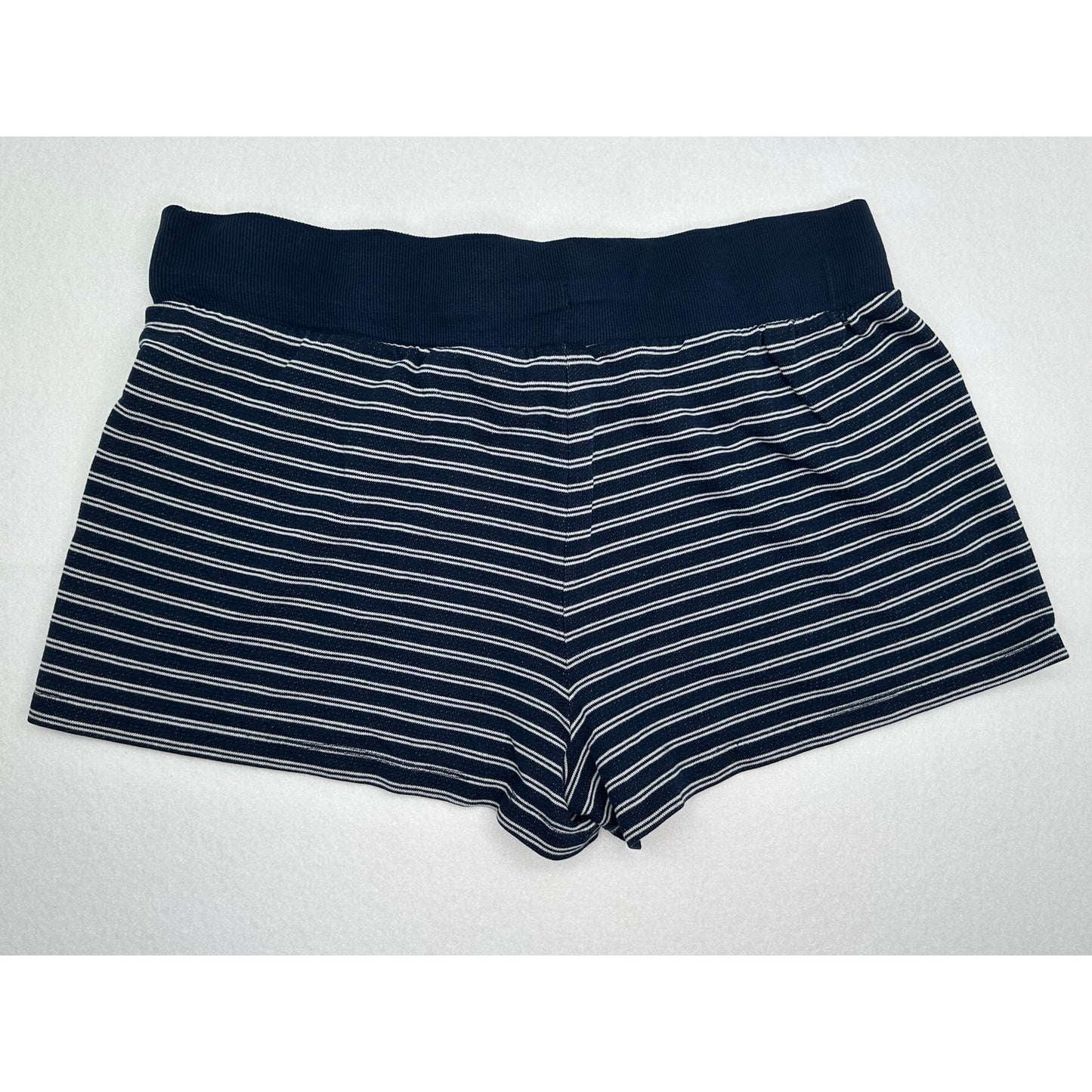 Wild Fable Navy Blue White Stripe Cotton Blend Drawstring Shorts L