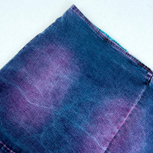 Wild Fable Purple Wash Stretch Jean Front Notch Punk Goth Y2K Mini Skirt 10