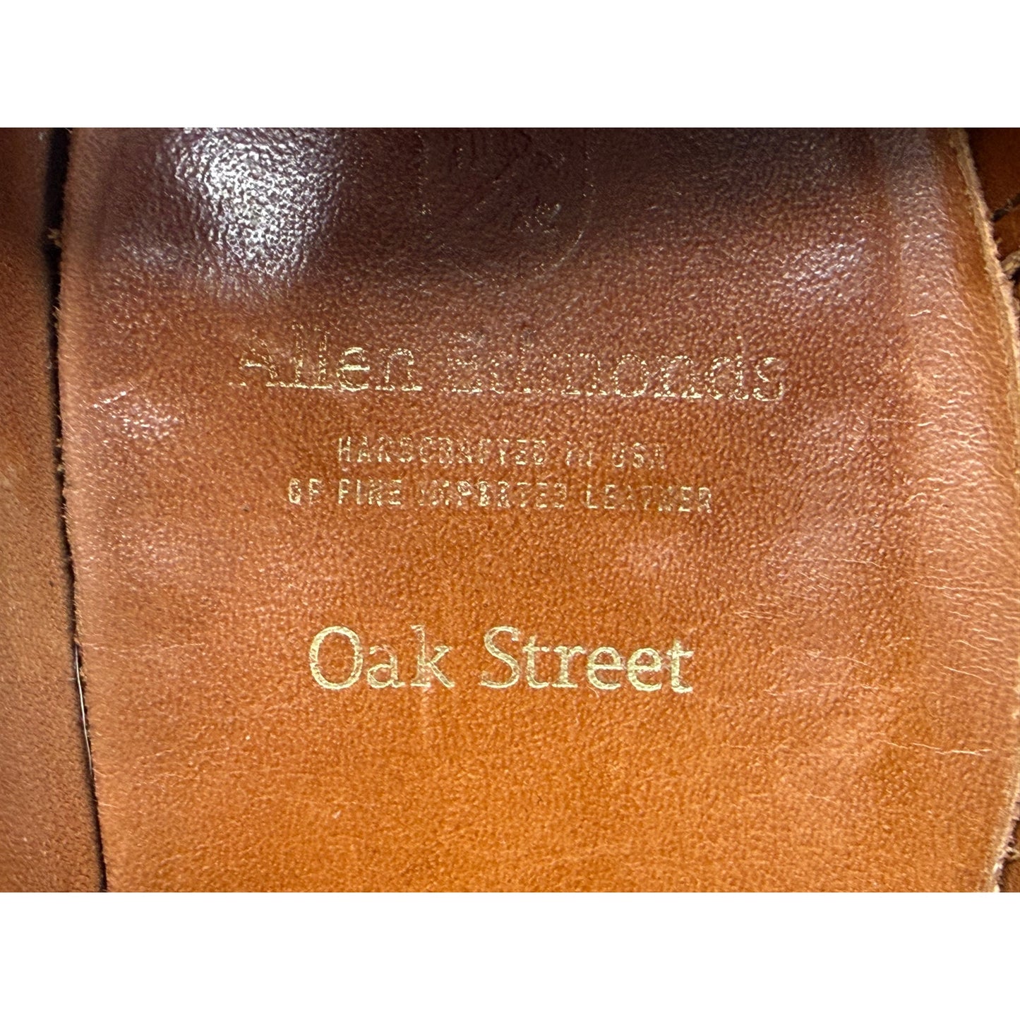 Allen Edmonds Cap Toe Derby Oak Street Brown Leather Dainite Rubber Soles 9.5