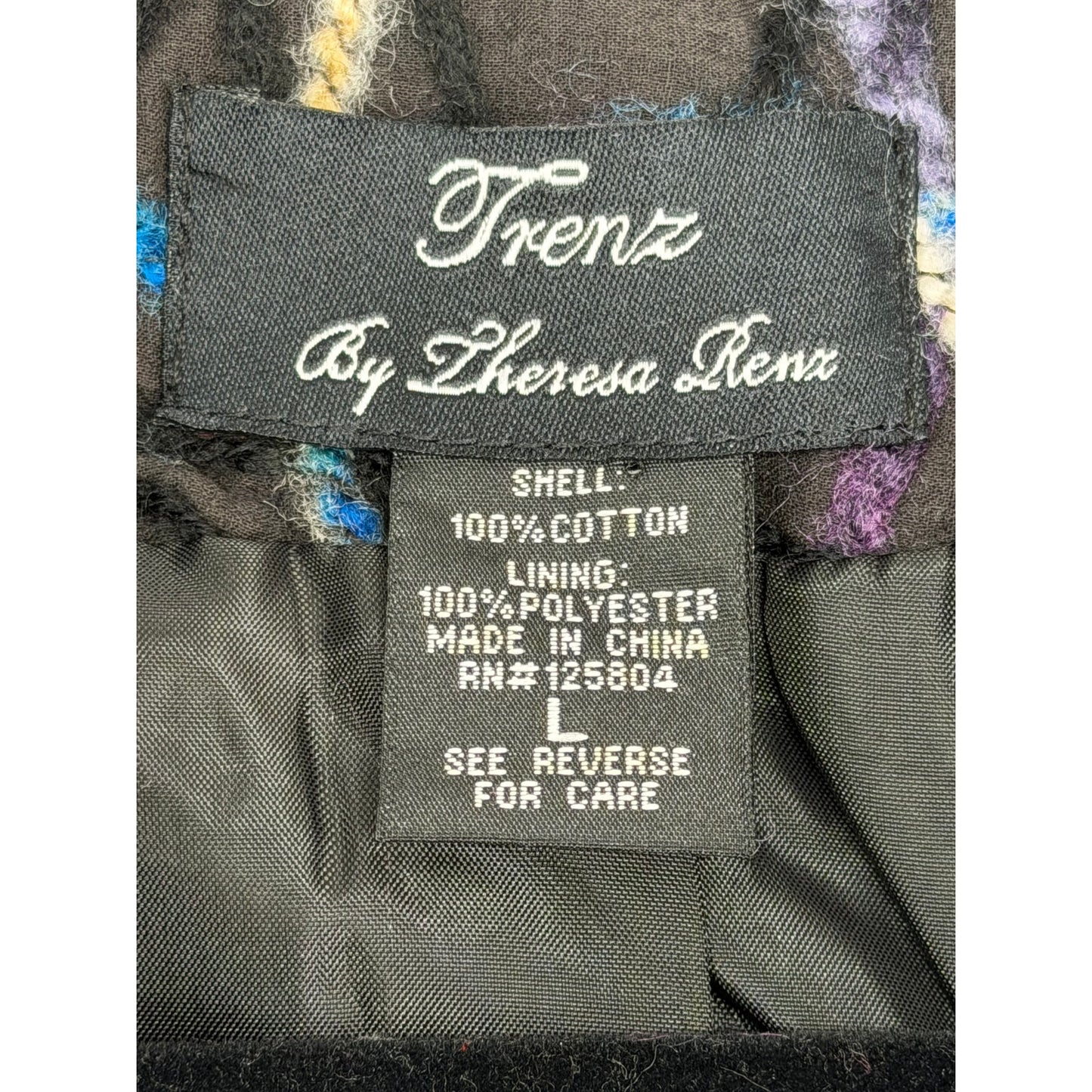 Trenz by Theresa Renz Swing Jacket Embroidered 3/4 Sleeves Vintage Party L