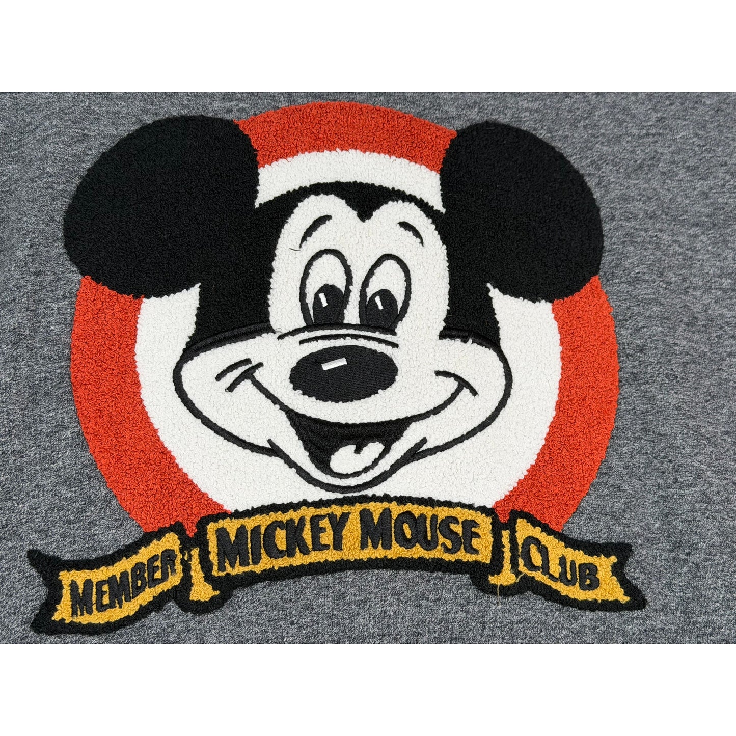 Disney Parks Mickey Mouse Club Jacket  Gray Red Varsity Snap Mens XL